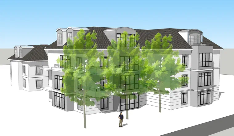 Neubau 2 MFH (9 WE + Gewerbe + Tiefgarage), Oldenburg-Donnerschwee